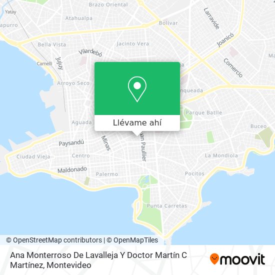 Mapa de Ana Monterroso De Lavalleja Y Doctor Martín C Martínez