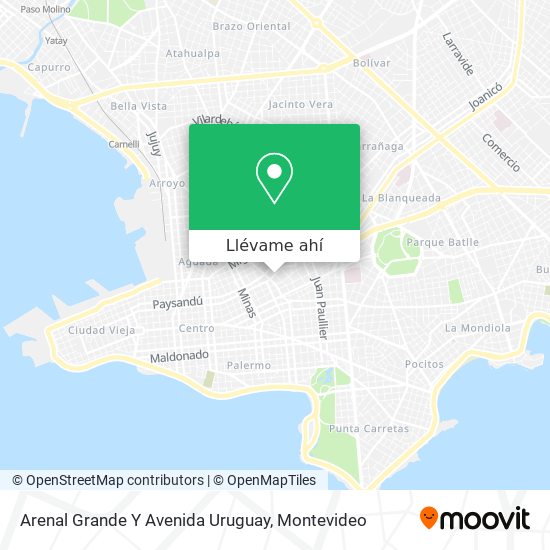 Mapa de Arenal Grande Y Avenida Uruguay