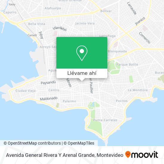 Mapa de Avenida General Rivera Y Arenal Grande