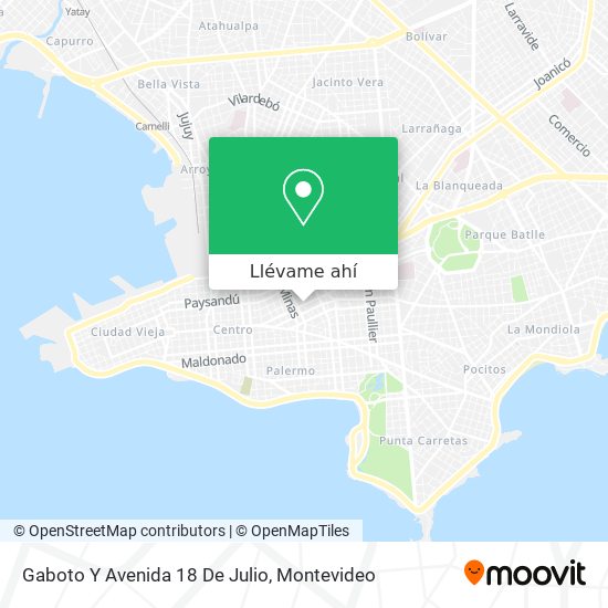 Mapa de Gaboto Y Avenida 18 De Julio