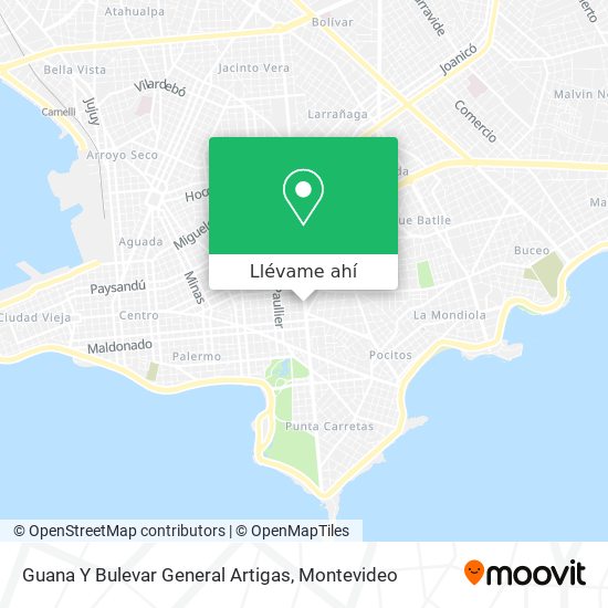 Mapa de Guana Y Bulevar General Artigas