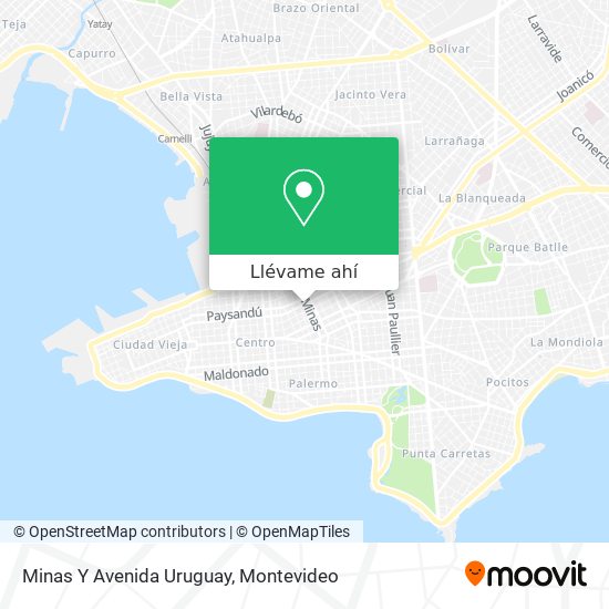 Mapa de Minas Y Avenida Uruguay
