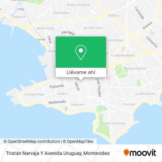 Mapa de Tristán Narvaja Y Avenida Uruguay