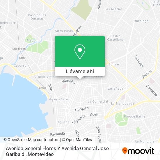 Mapa de Avenida General Flores Y Avenida General José Garibaldi