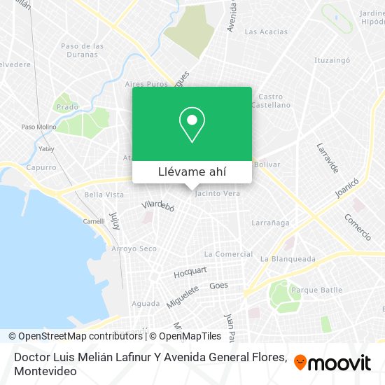 Mapa de Doctor Luis Melián Lafinur Y Avenida General Flores