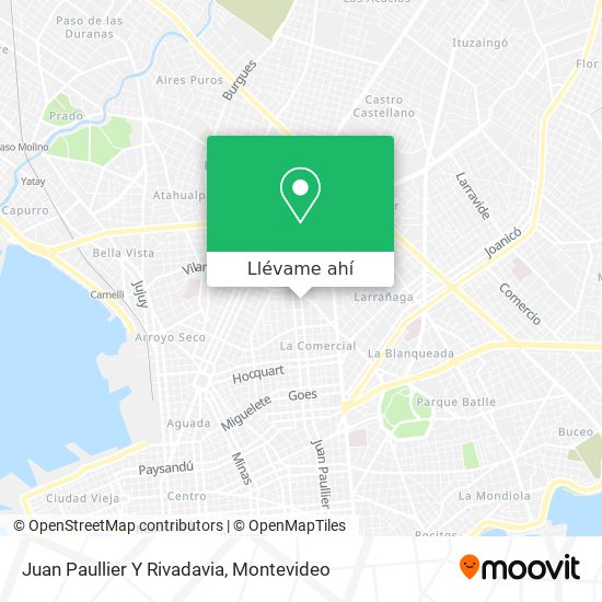 Mapa de Juan Paullier Y Rivadavia