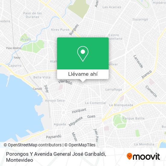 Mapa de Porongos Y Avenida General José Garibaldi
