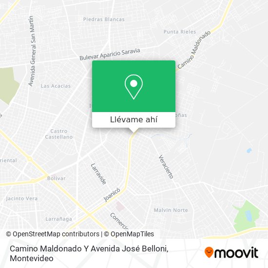 Mapa de Camino Maldonado Y Avenida José Belloni
