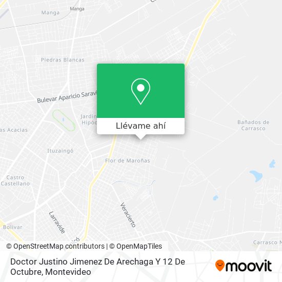 Mapa de Doctor Justino Jimenez De Arechaga Y 12 De Octubre