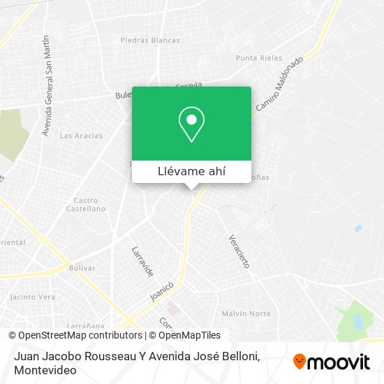 Mapa de Juan Jacobo Rousseau Y Avenida José Belloni