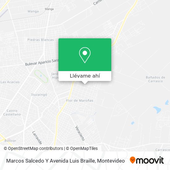 Mapa de Marcos Salcedo Y Avenida Luis Braille