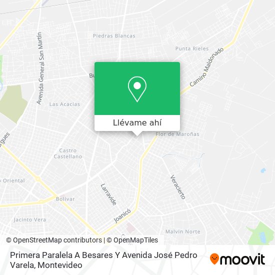 Mapa de Primera Paralela A Besares Y Avenida José Pedro Varela