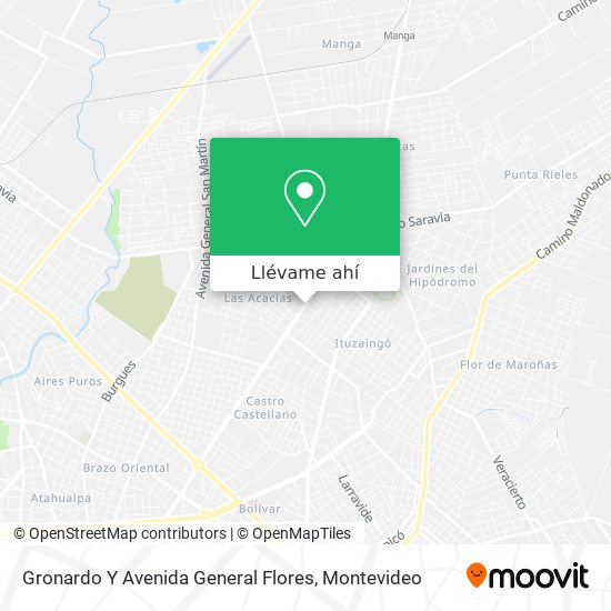 Mapa de Gronardo Y Avenida General Flores