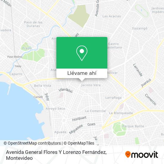 Mapa de Avenida General Flores Y Lorenzo Fernández