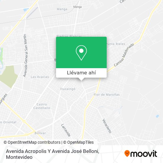Mapa de Avenida Acropolis Y Avenida José Belloni