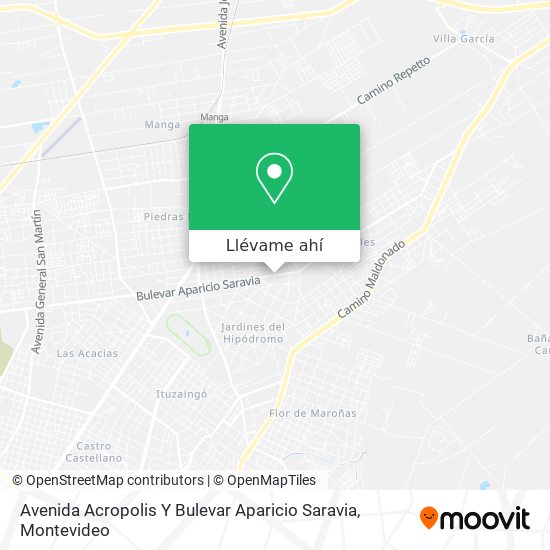 Mapa de Avenida Acropolis Y Bulevar Aparicio Saravia