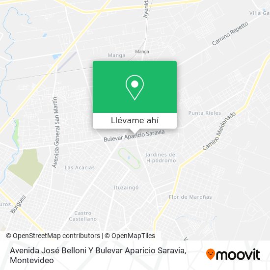 Mapa de Avenida José Belloni Y Bulevar Aparicio Saravia