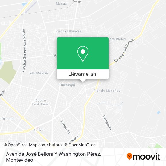 Mapa de Avenida José Belloni Y Washington Pérez