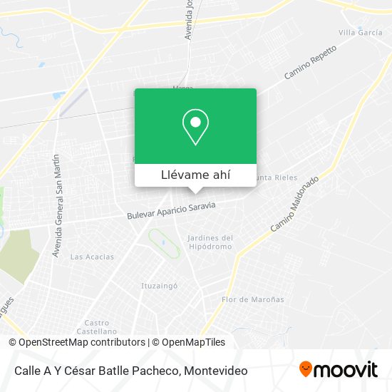 Mapa de Calle A Y César Batlle Pacheco