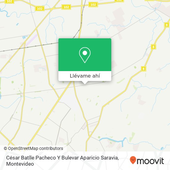 Mapa de César Batlle Pacheco Y Bulevar Aparicio Saravia