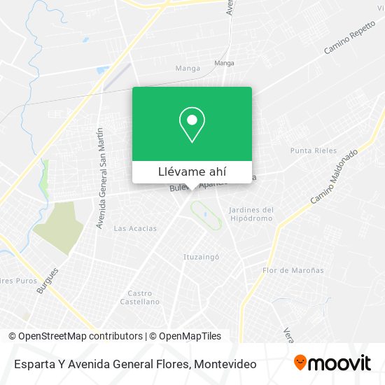 Mapa de Esparta Y Avenida General Flores