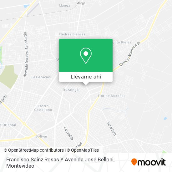 Mapa de Francisco Sainz Rosas Y Avenida José Belloni