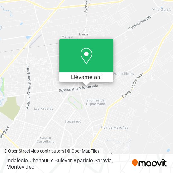 Mapa de Indalecio Chenaut Y Bulevar Aparicio Saravia