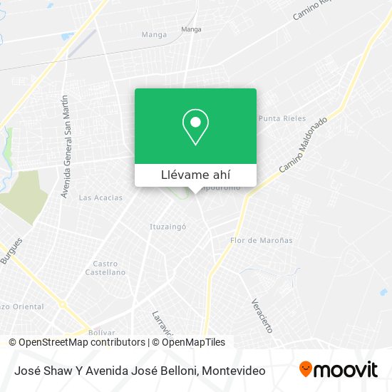 Mapa de José Shaw Y Avenida José Belloni