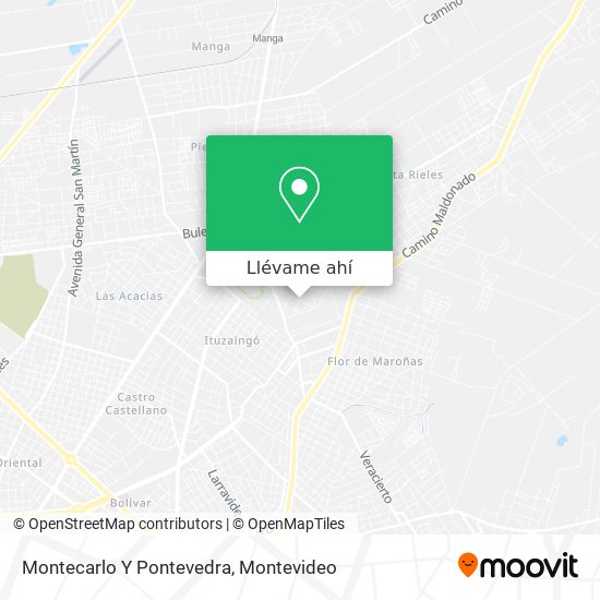 Mapa de Montecarlo Y Pontevedra