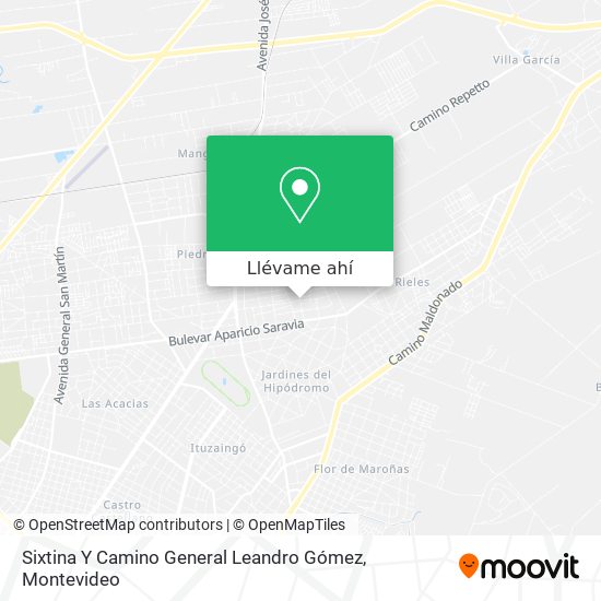 Mapa de Sixtina Y Camino General Leandro Gómez