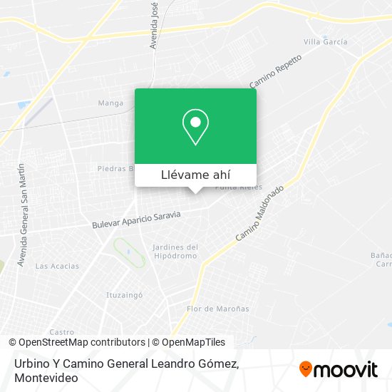 Mapa de Urbino Y Camino General Leandro Gómez