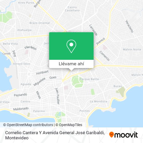 Mapa de Cornelio Cantera Y Avenida General José Garibaldi