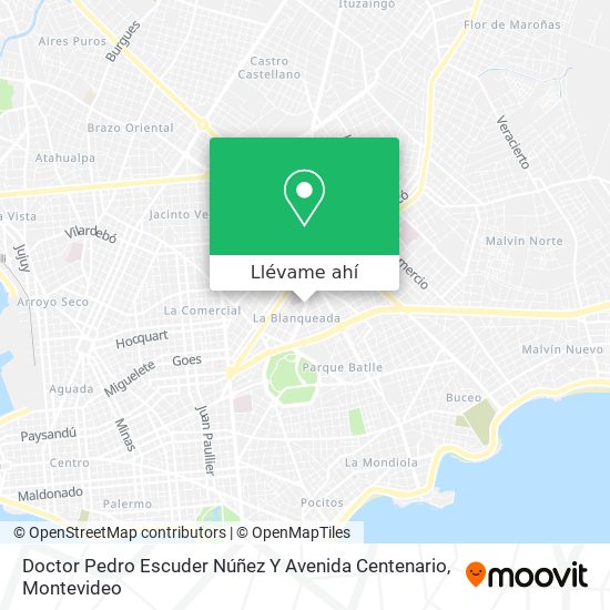 Mapa de Doctor Pedro Escuder Núñez Y Avenida Centenario