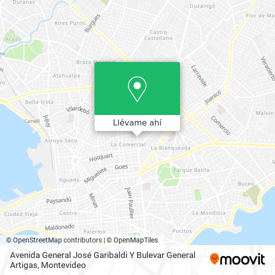 Mapa de Avenida General José Garibaldi Y Bulevar General Artigas