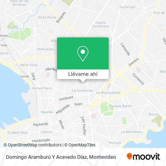Mapa de Domingo Aramburú Y Acevedo Díaz