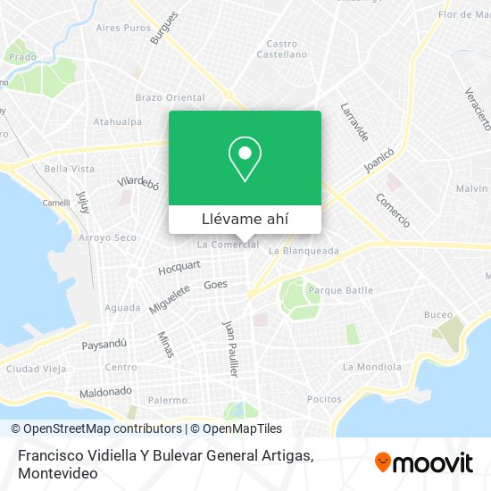 Mapa de Francisco Vidiella Y Bulevar General Artigas