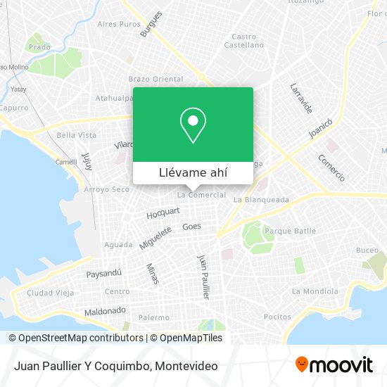 Mapa de Juan Paullier Y Coquimbo