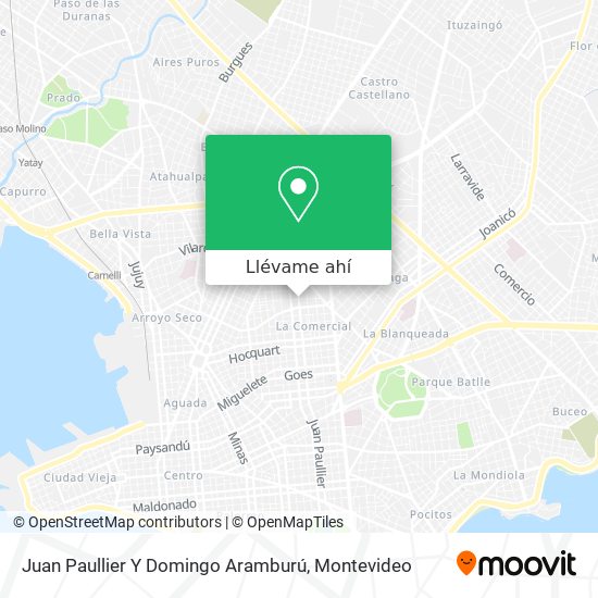 Mapa de Juan Paullier Y Domingo Aramburú