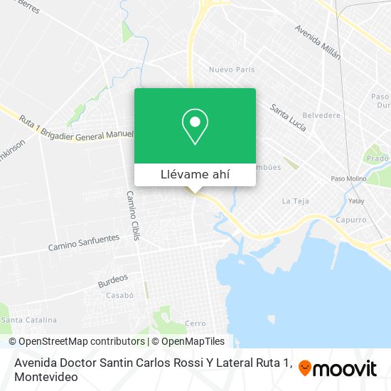 Mapa de Avenida Doctor Santin Carlos Rossi Y Lateral Ruta 1
