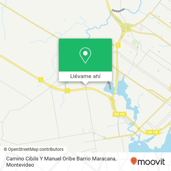 Mapa de Camino Cibils Y Manuel Oribe Barrio Maracana