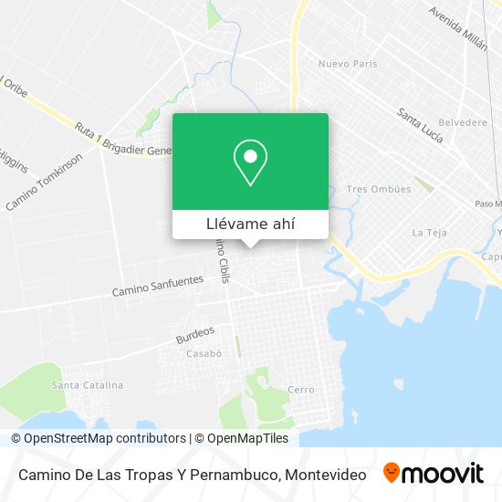 Mapa de Camino De Las Tropas Y Pernambuco