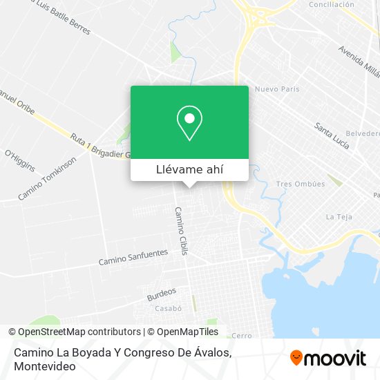 Mapa de Camino La Boyada Y Congreso De Ávalos