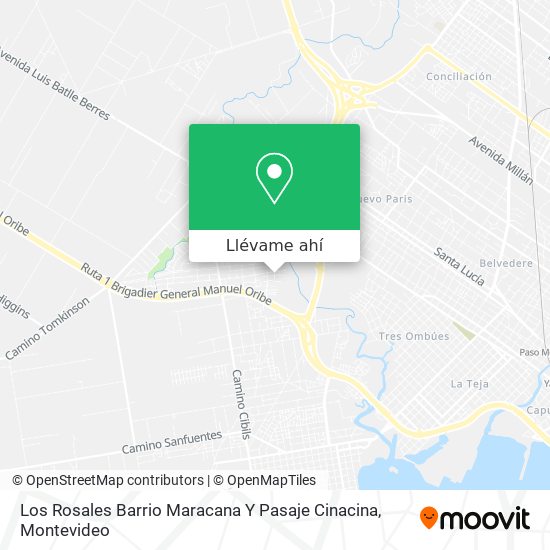Mapa de Los Rosales Barrio Maracana Y Pasaje Cinacina