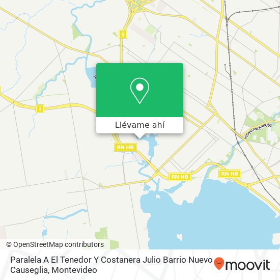 Mapa de Paralela A El Tenedor Y Costanera Julio Barrio Nuevo Causeglia