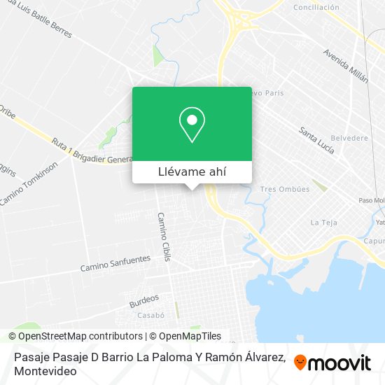 Mapa de Pasaje Pasaje D Barrio La Paloma Y Ramón Álvarez
