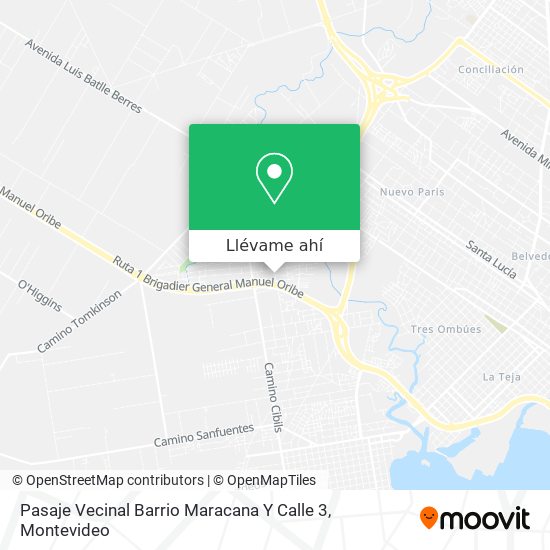 Mapa de Pasaje Vecinal Barrio Maracana Y Calle 3