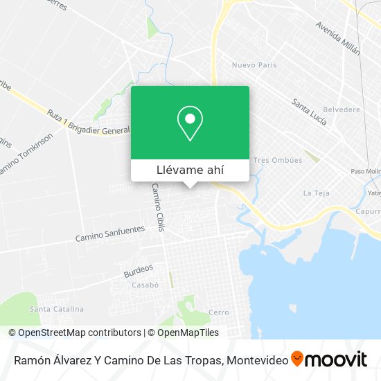Mapa de Ramón Álvarez Y Camino De Las Tropas