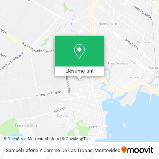 Mapa de Samuel Lafone Y Camino De Las Tropas