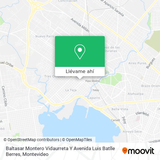 Mapa de Baltasar Montero Vidaurreta Y Avenida Luis Batlle Berres