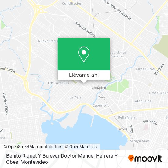 Mapa de Benito Riquet Y Bulevar Doctor Manuel Herrera Y Obes